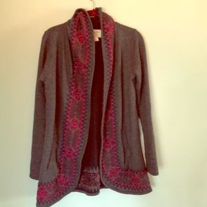 Lucky Hooded Embroidered Cardigan